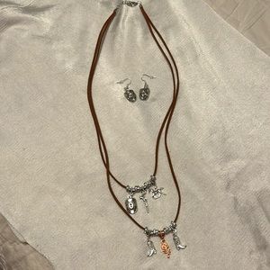 Cowgirl necklace and earrings